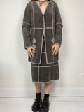 Faux Suede Two Piece Set Size 12