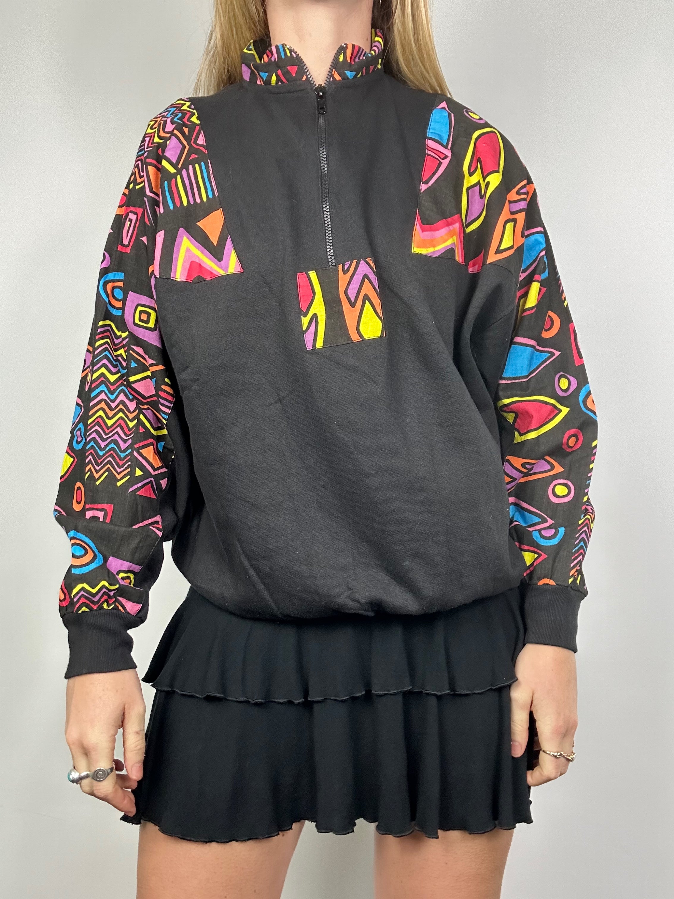 80's Half Zip Sweater Size M