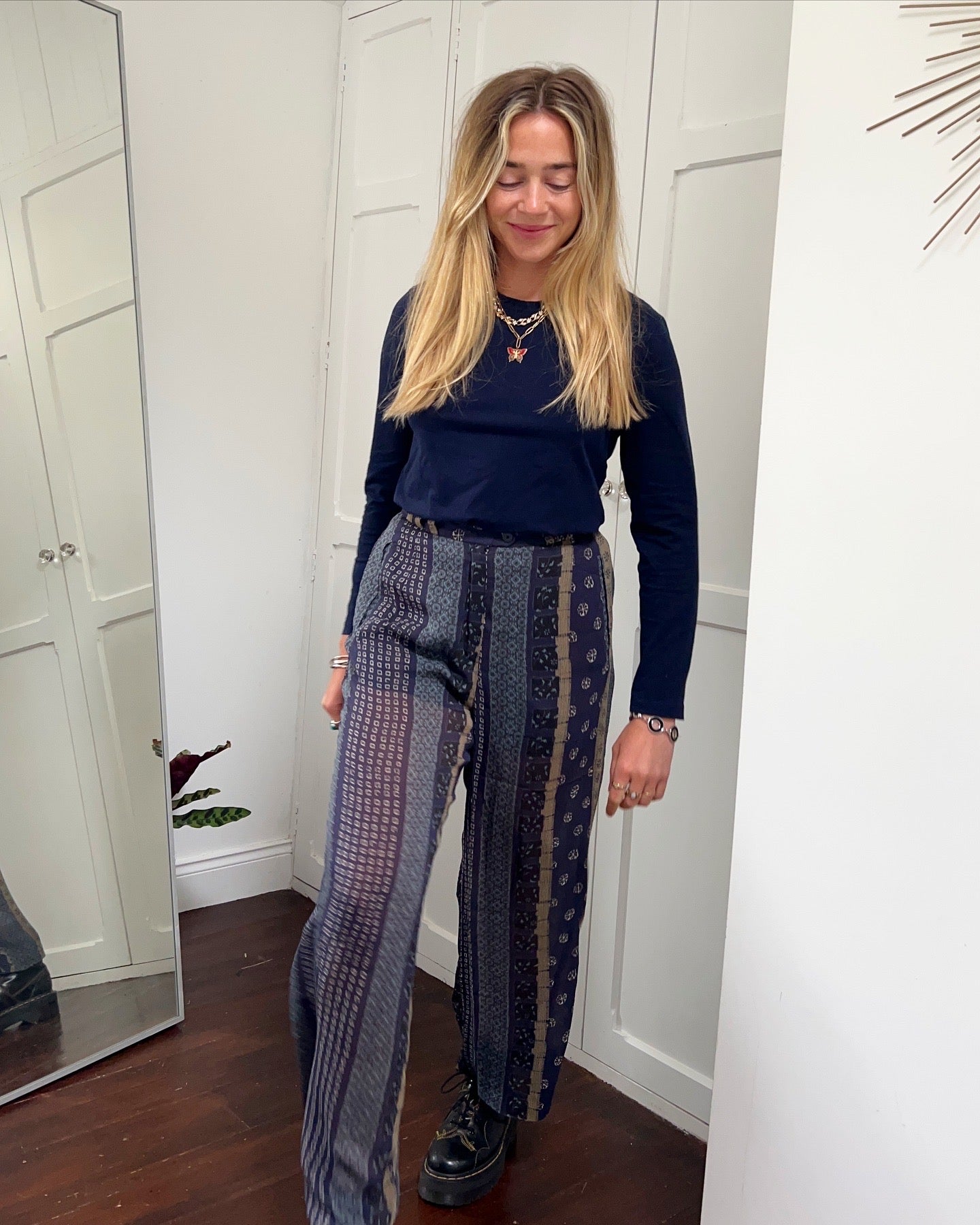 90's High Waisted Chiffon pants Size 8