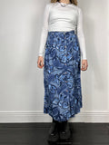 Blue 90's Maxi Skirt Size 10