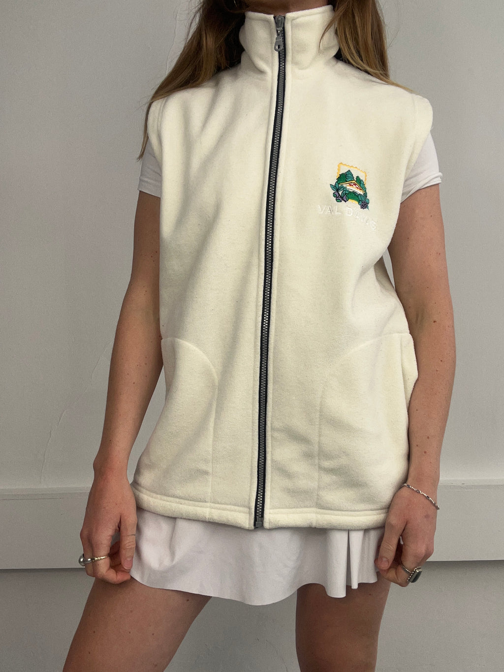 Cream 90's Fleece Gillet Size 10