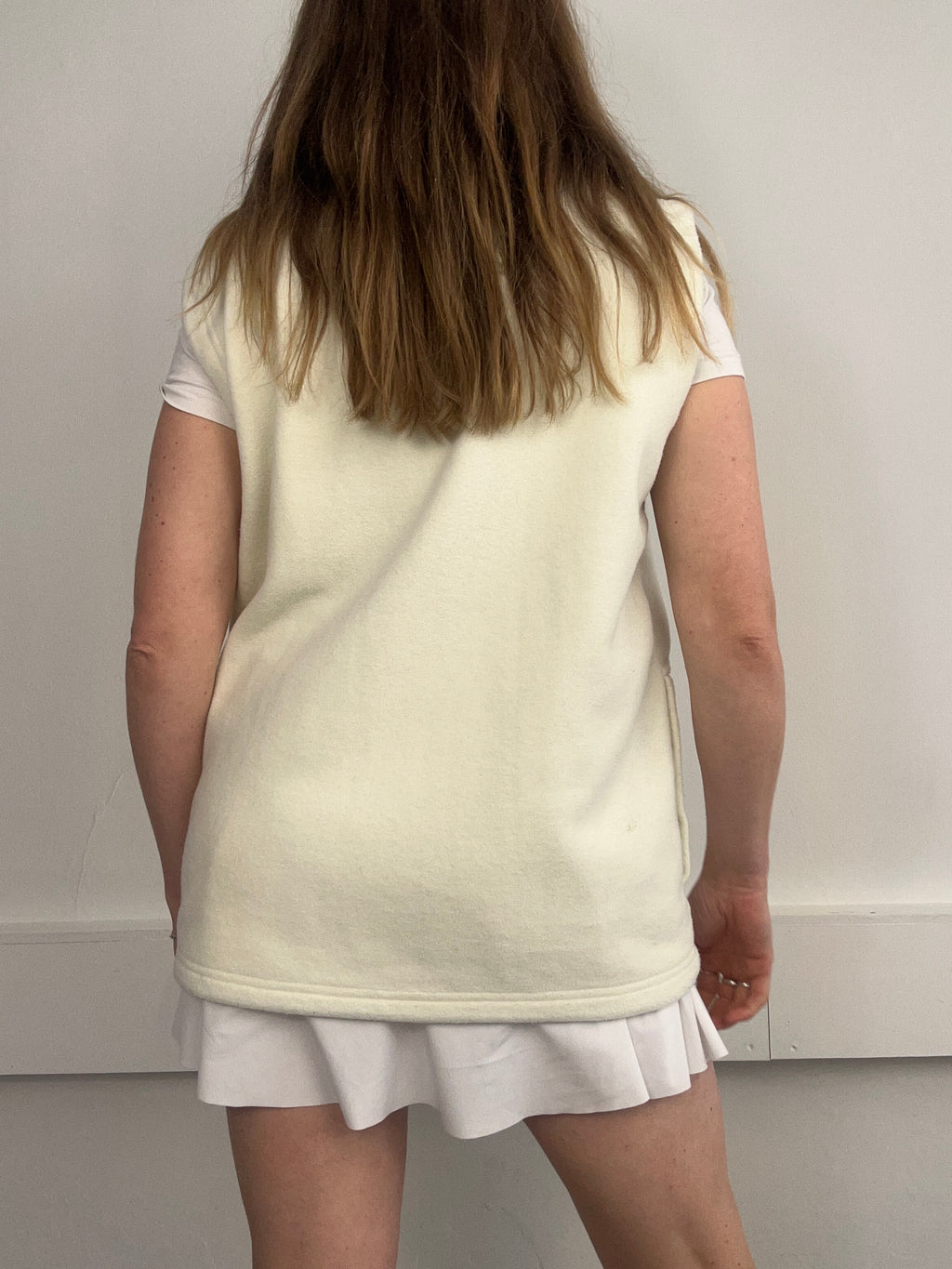 Cream 90's Fleece Gillet Size 10