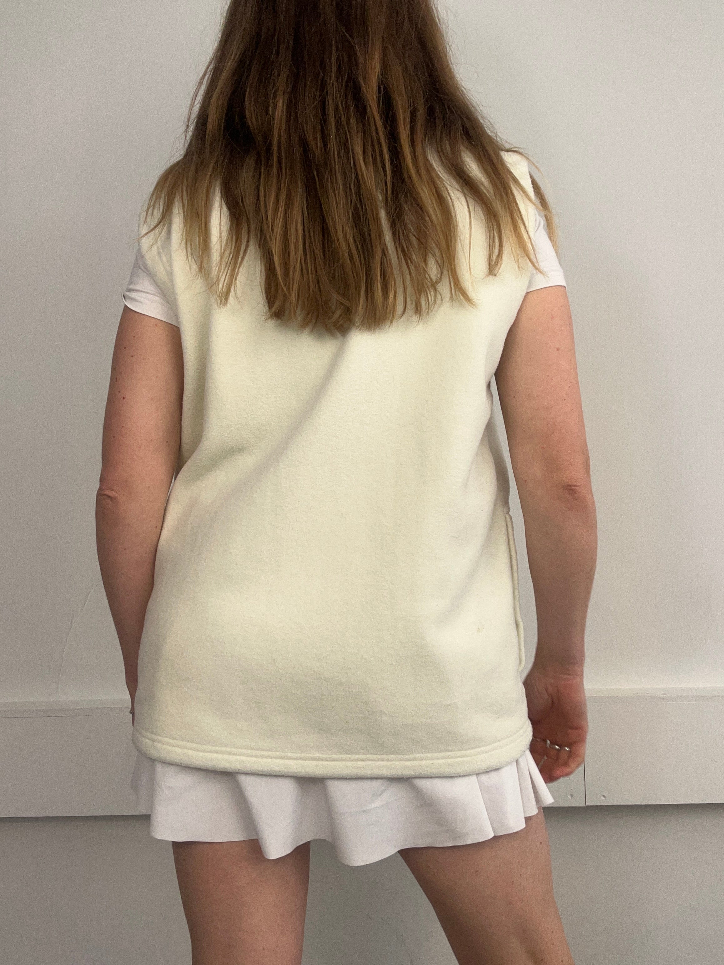 Cream 90's Fleece Gillet Size 10