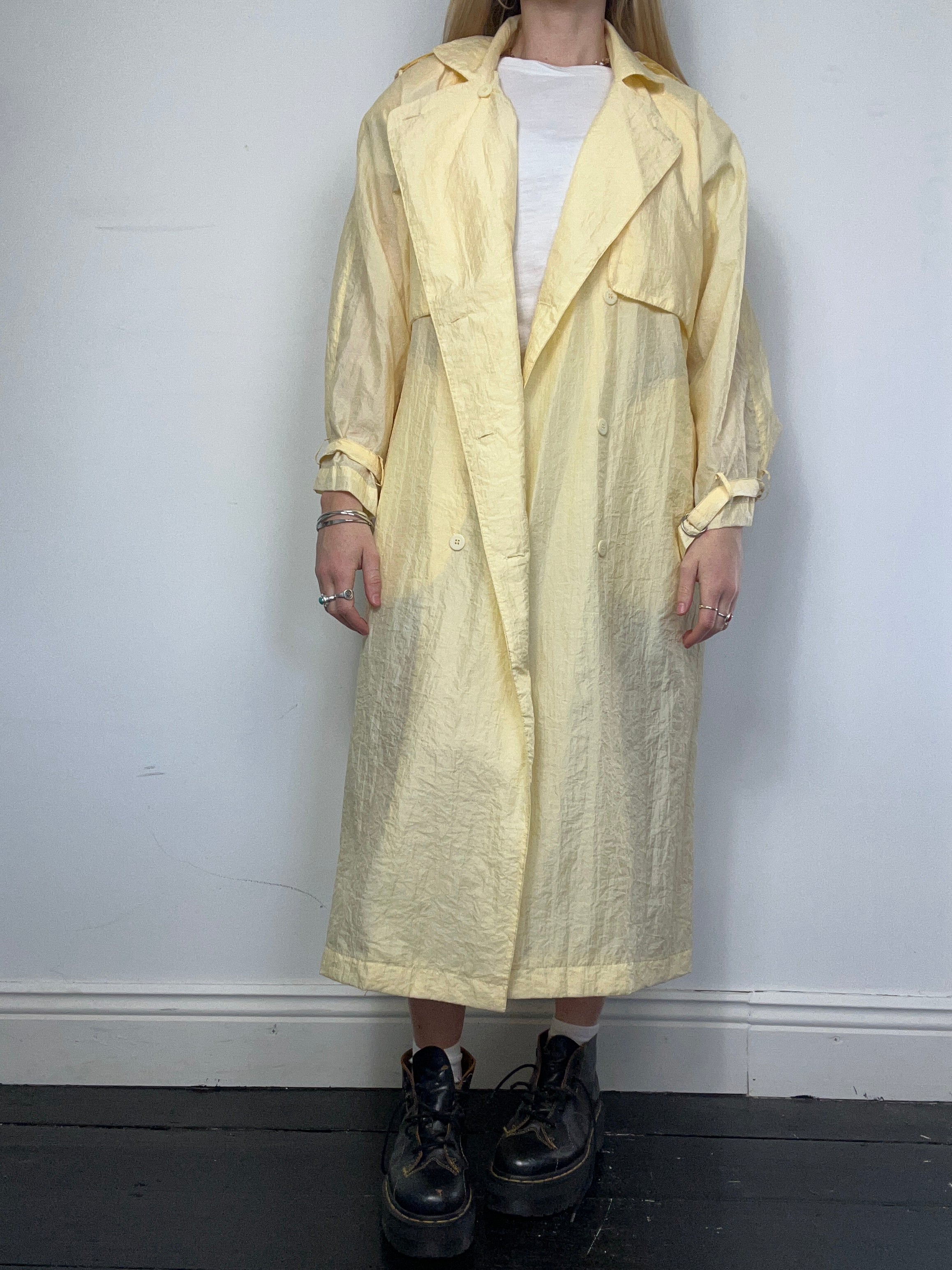 Lemon 80's Duster Trenchcoat Light Size 14