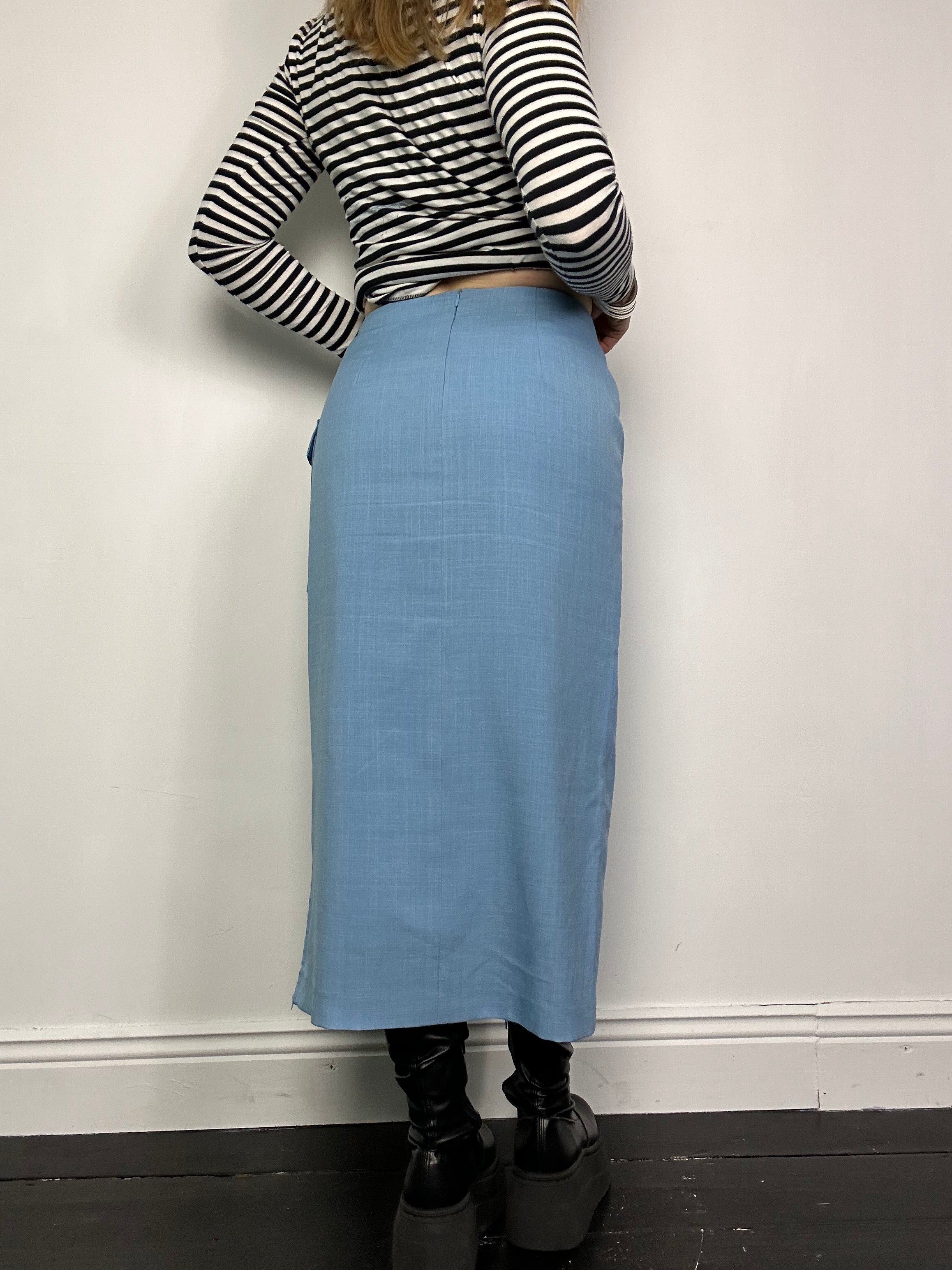 baby blue Cargo Skirt Size 8