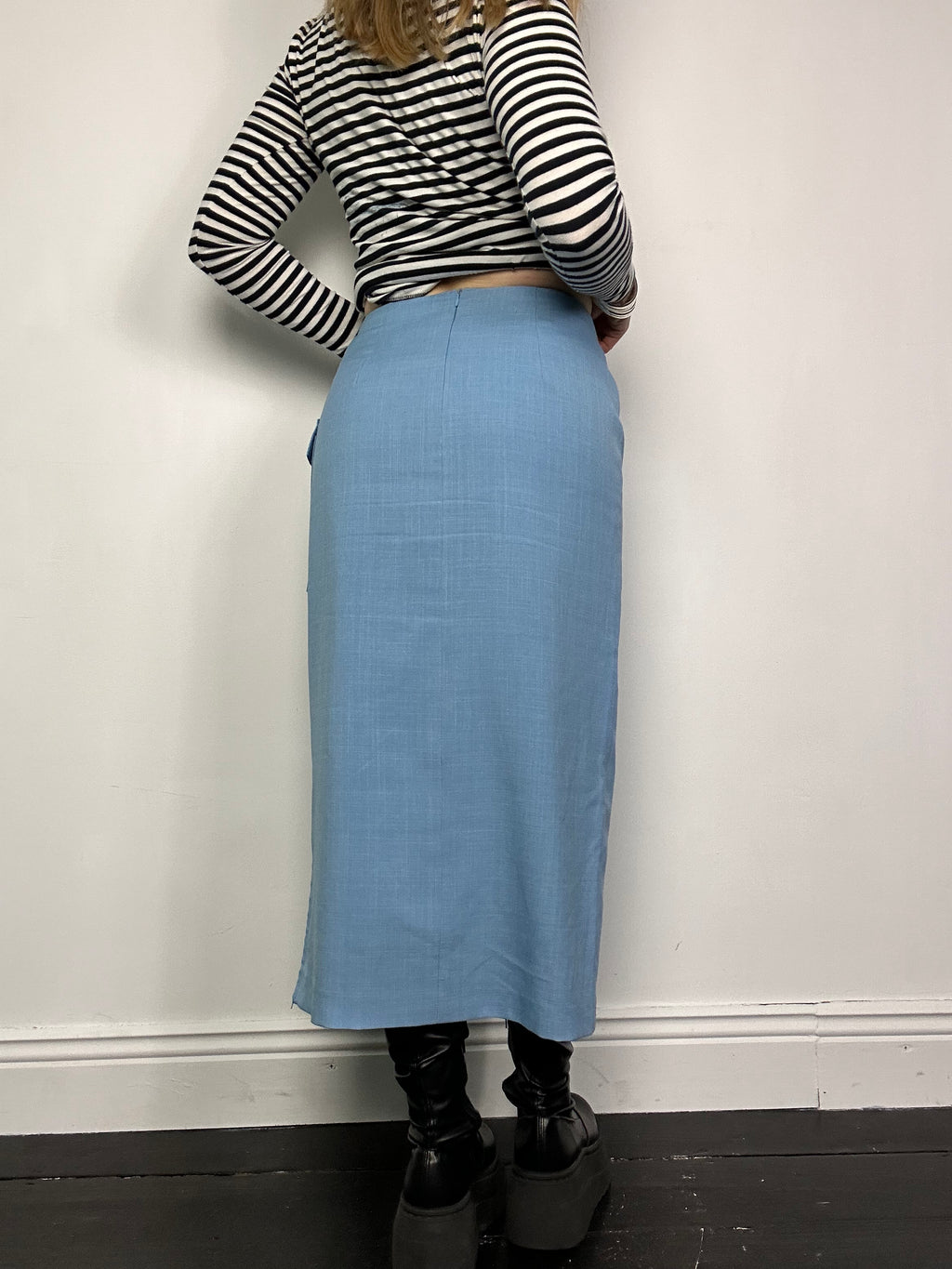 baby blue Cargo Skirt Size 8