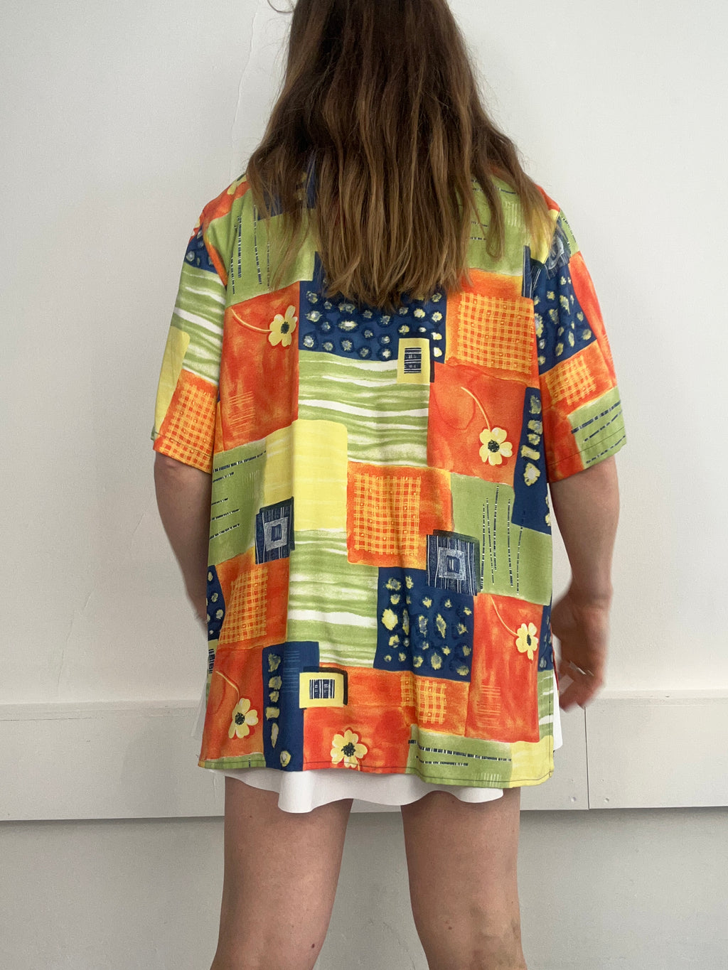 Floral PAtchwork Shirt Siz2 12/14