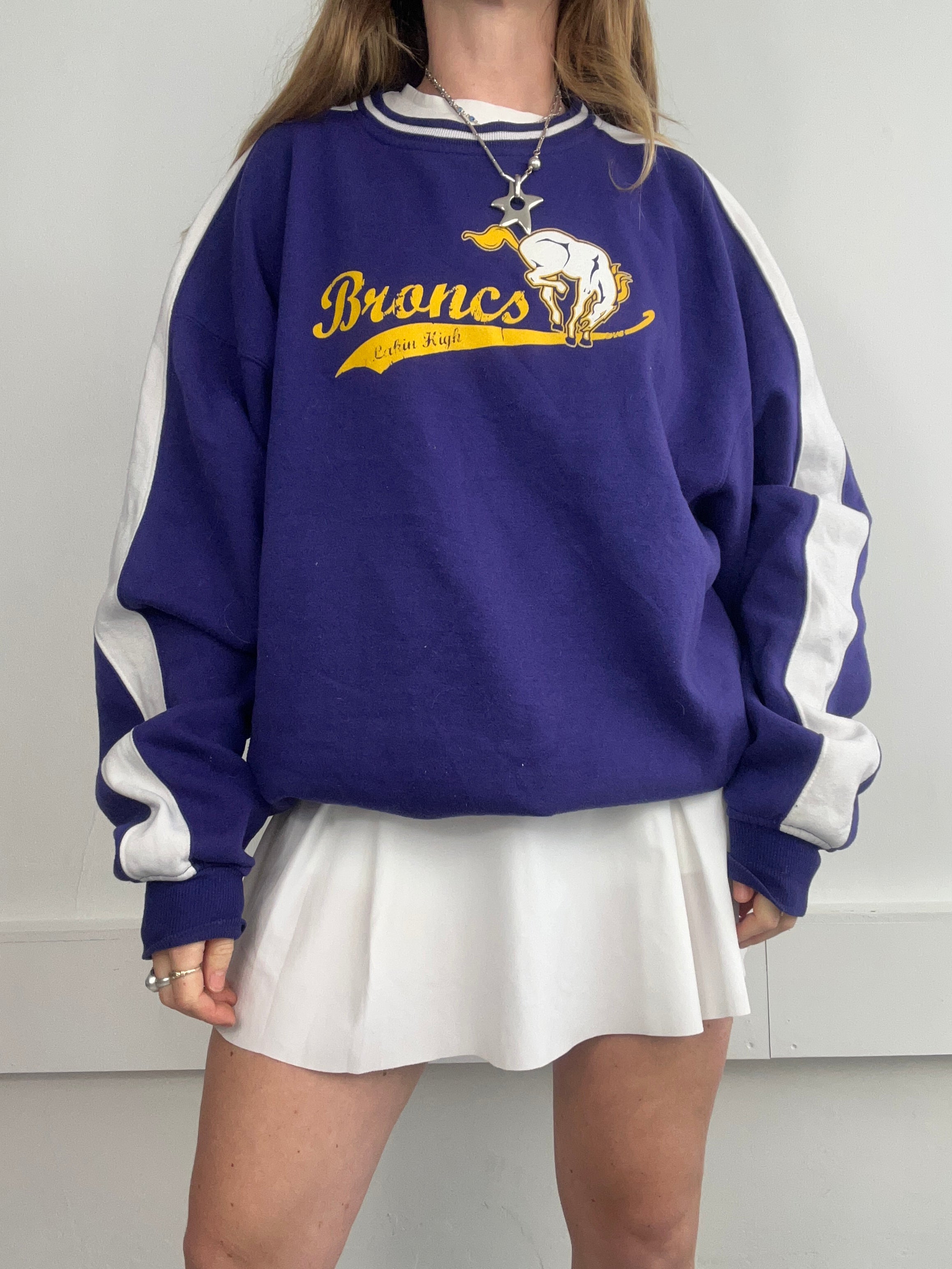 Purple Bronco Sweater Size XL