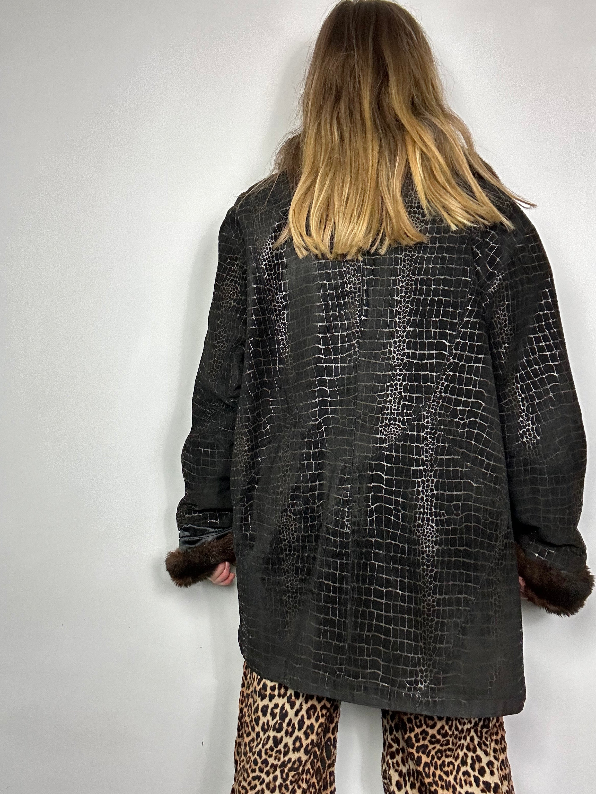 Leather Snake Skin Afghan Size 12