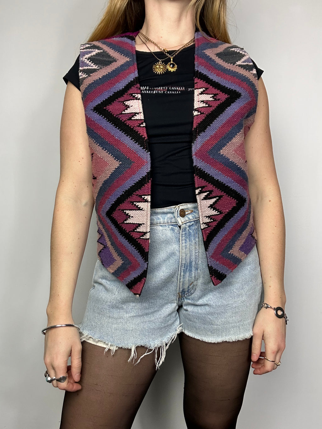 Aztec tapestry Waistcoat Size 10