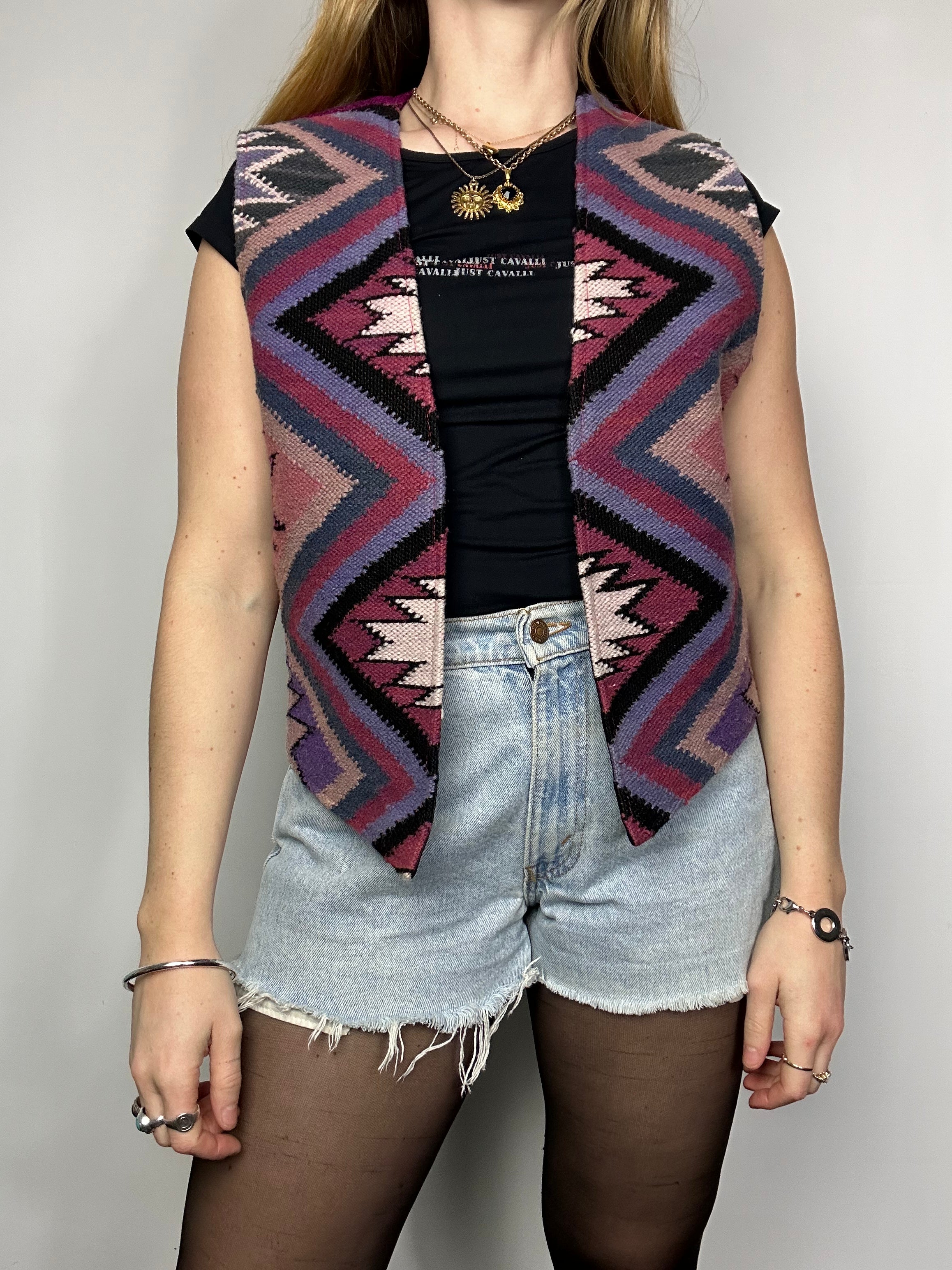 Aztec tapestry Waistcoat Size 10