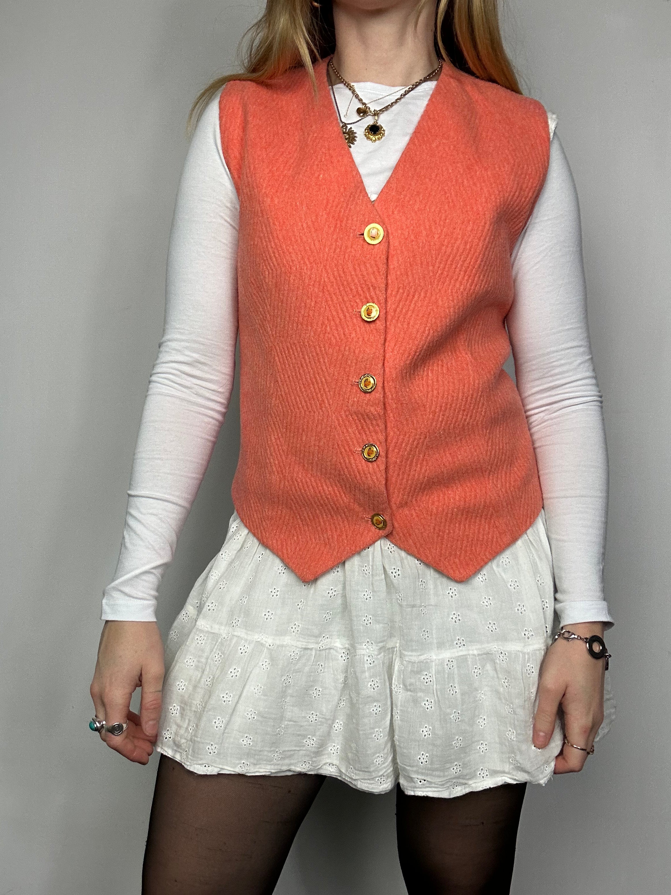 Peach 80's Waistcat Size 10