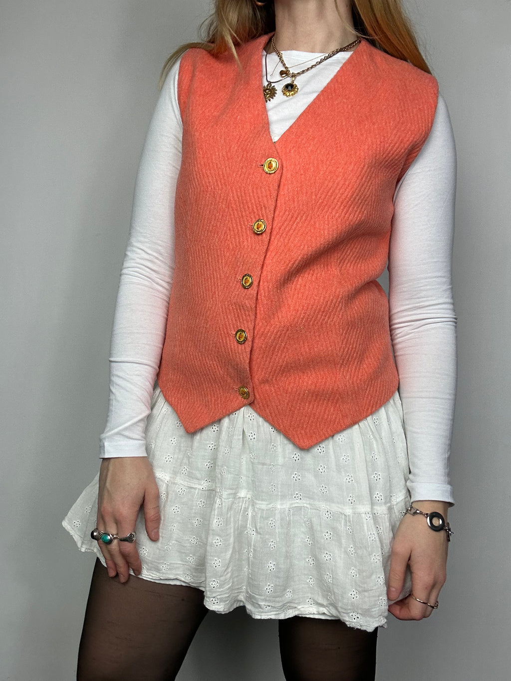 Peach 80's Waistcat Size 10