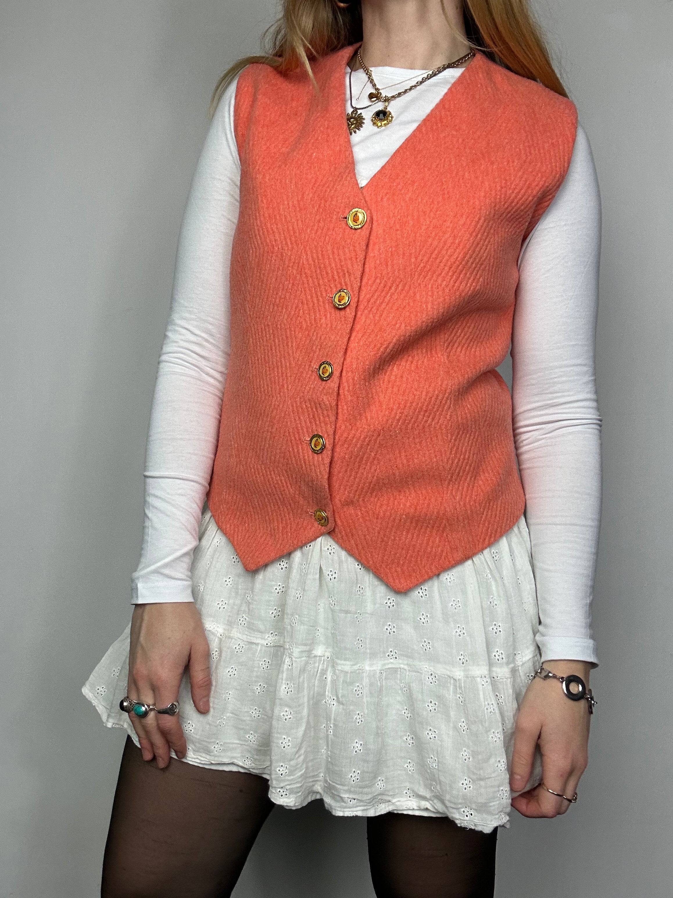 Peach 80's Waistcat Size 10