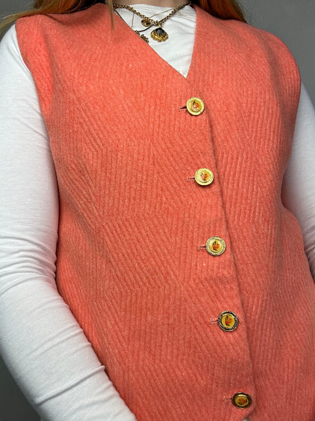 Peach 80's Waistcat Size 10