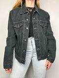 Black 80's Denim Jacket Siez 10