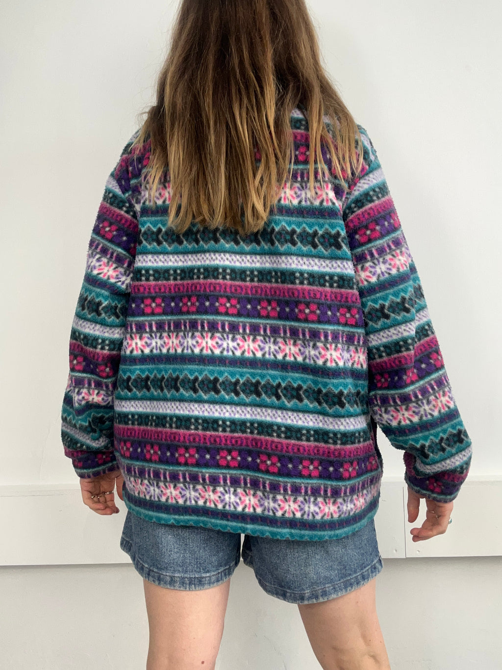 Aztec Zip Through Fleece Size L