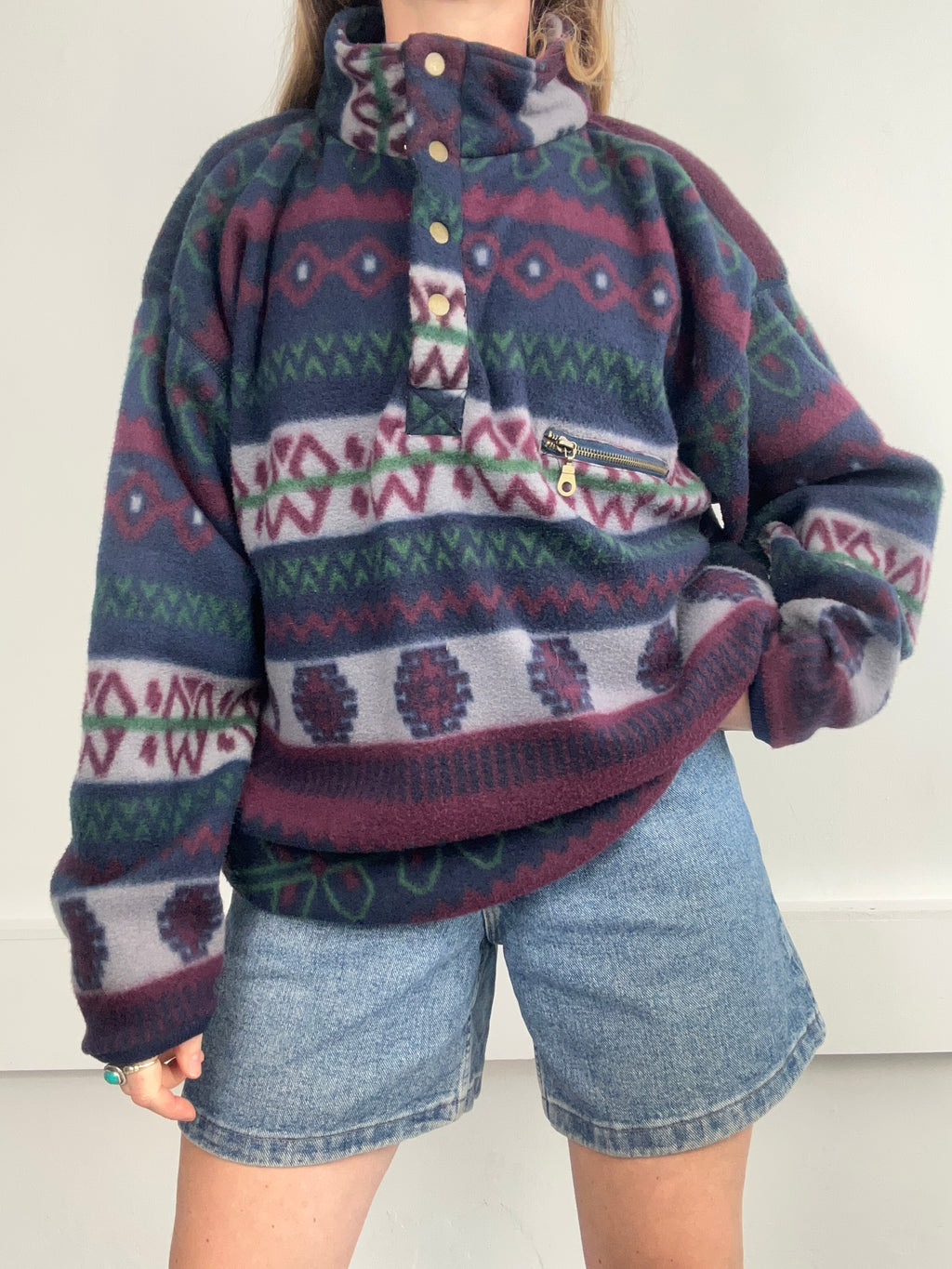 Aztec Snapper 80's Fleece Size L