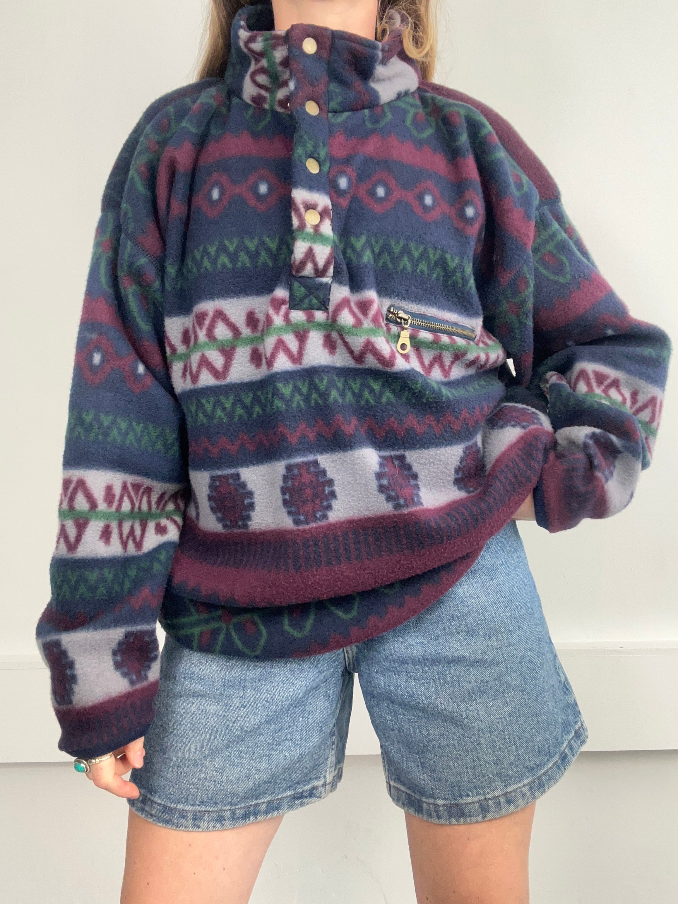 Aztec Snapper 80's Fleece Size L