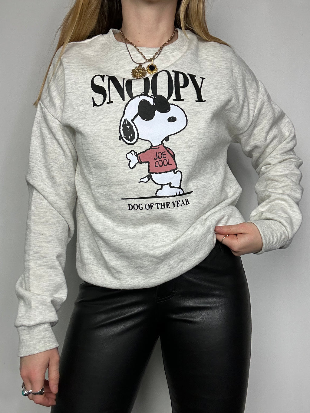 Snoopy Grey Sweater Size S