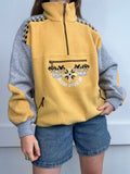 Half Zip Yellow Fleece Size M/L