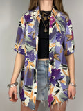 Floral 90's Lilac Shirt Size M