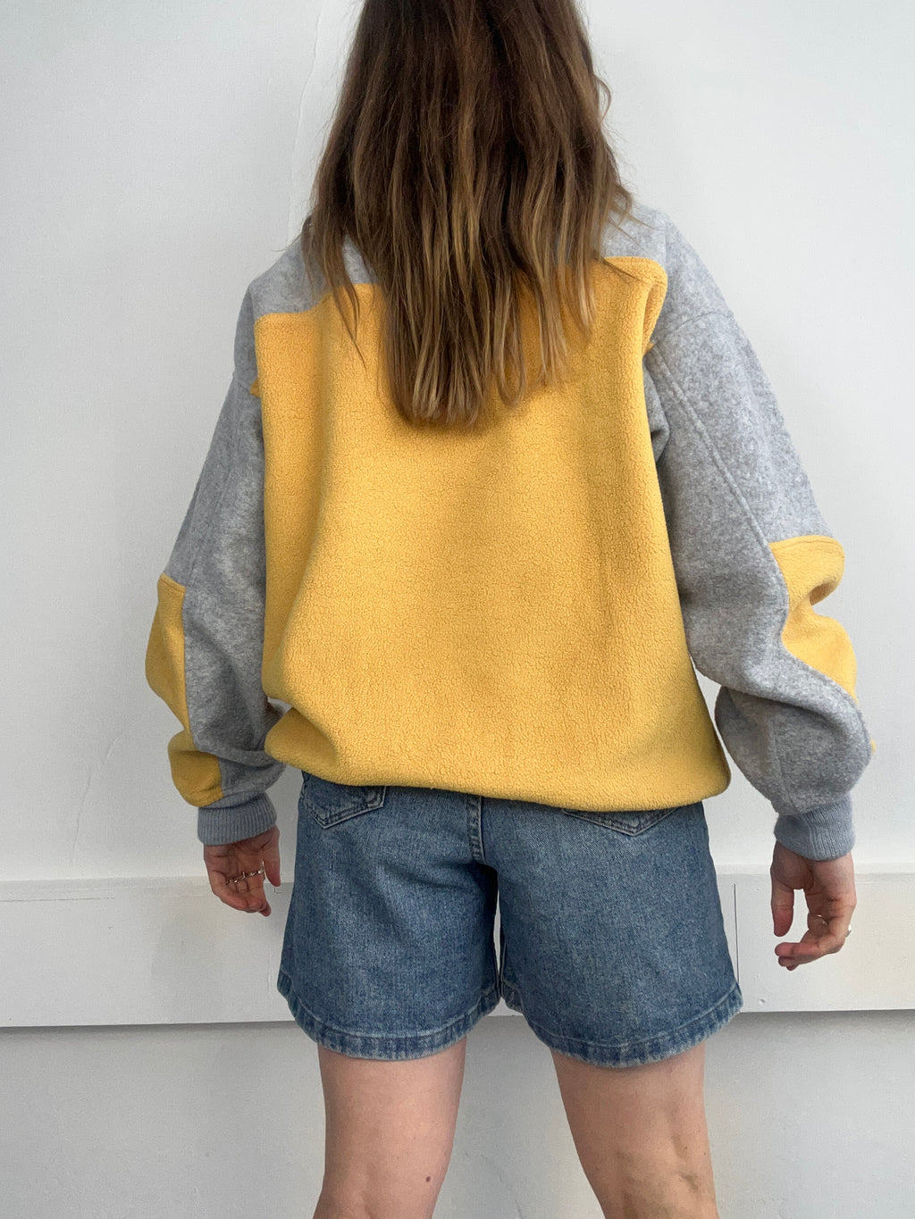 Half Zip Yellow Fleece Size M/L