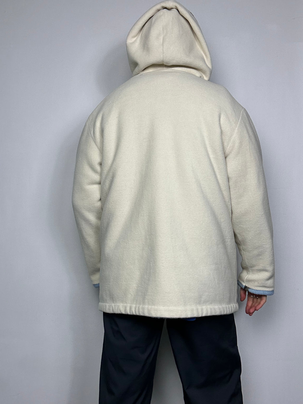 Reversible Snow Print Fleece Jacket Size L