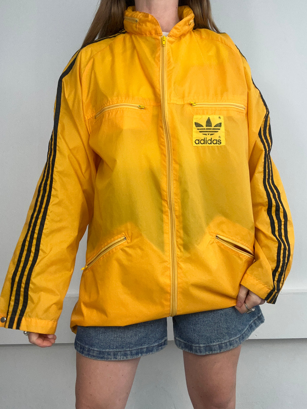 Yellow Adidas Raincoat Size L