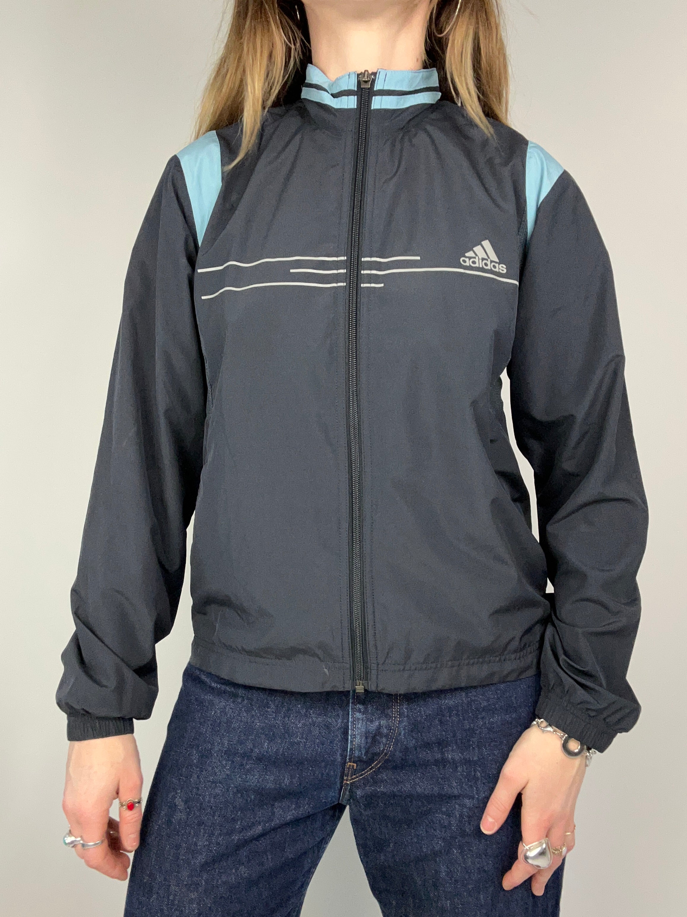 Adidas Navy Track Jacket Size S