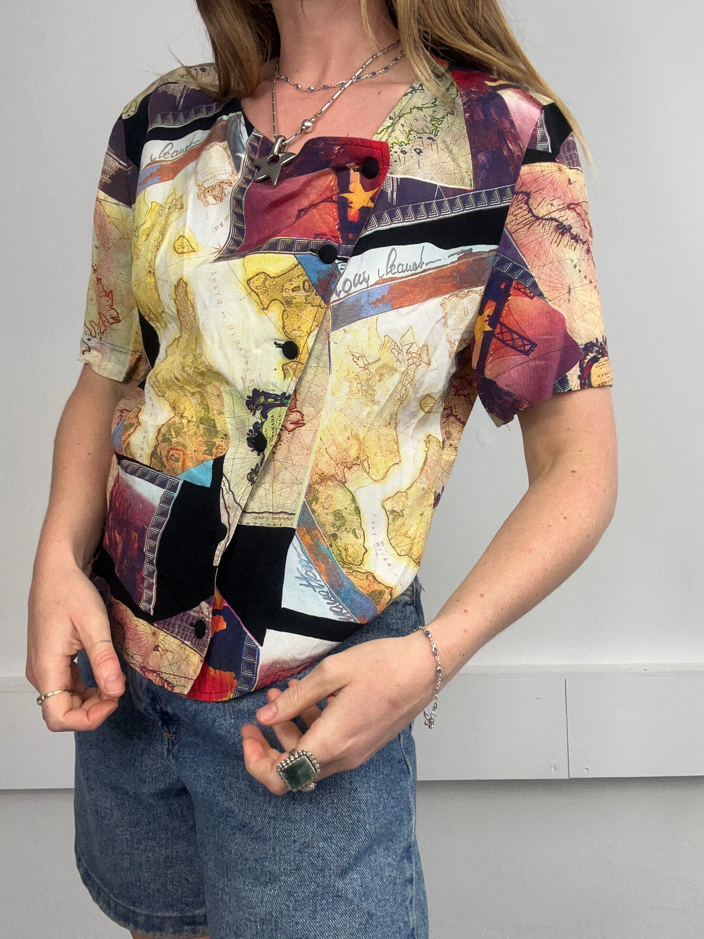 Asymmetrical Button Down Shirt Size 10