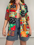 Patchwork Floral 90's Shirt Size 12