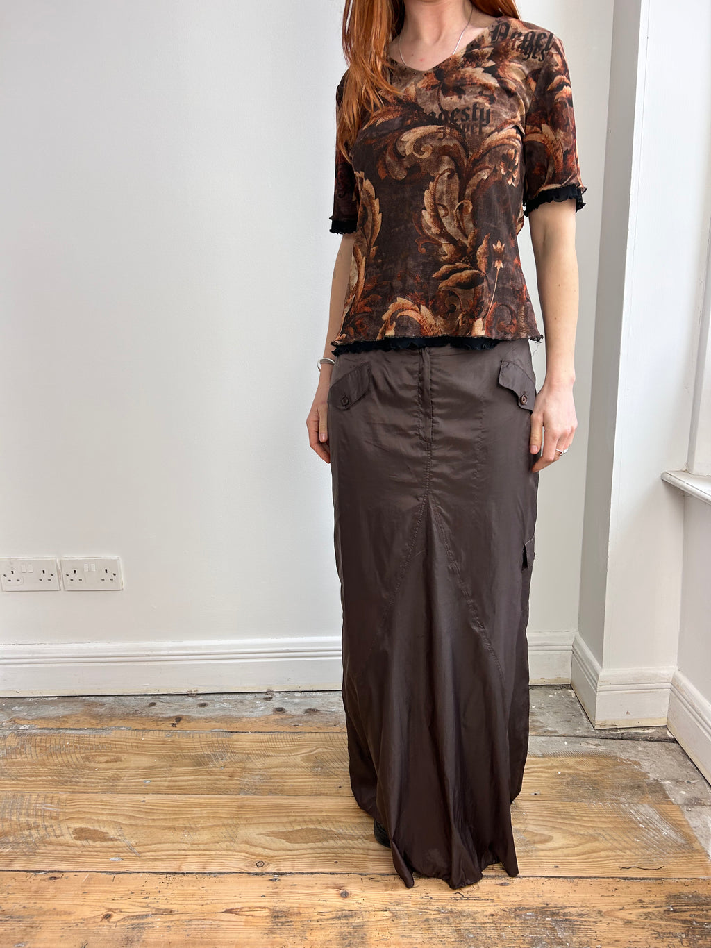 Brown Camo Skirt Size 10