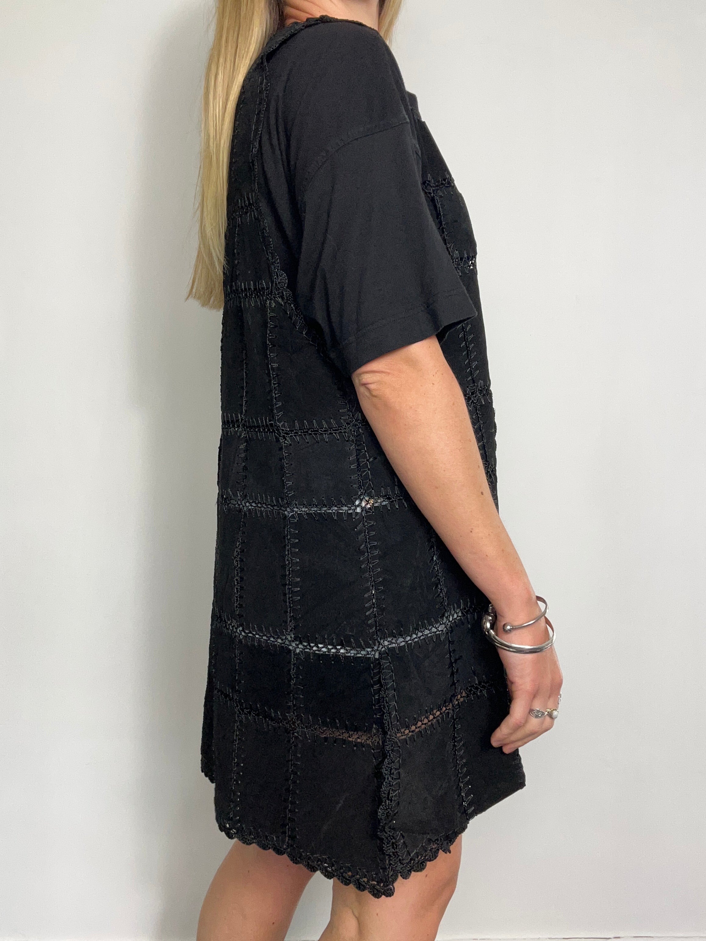Suede Patchwork Waistcoat Size 12