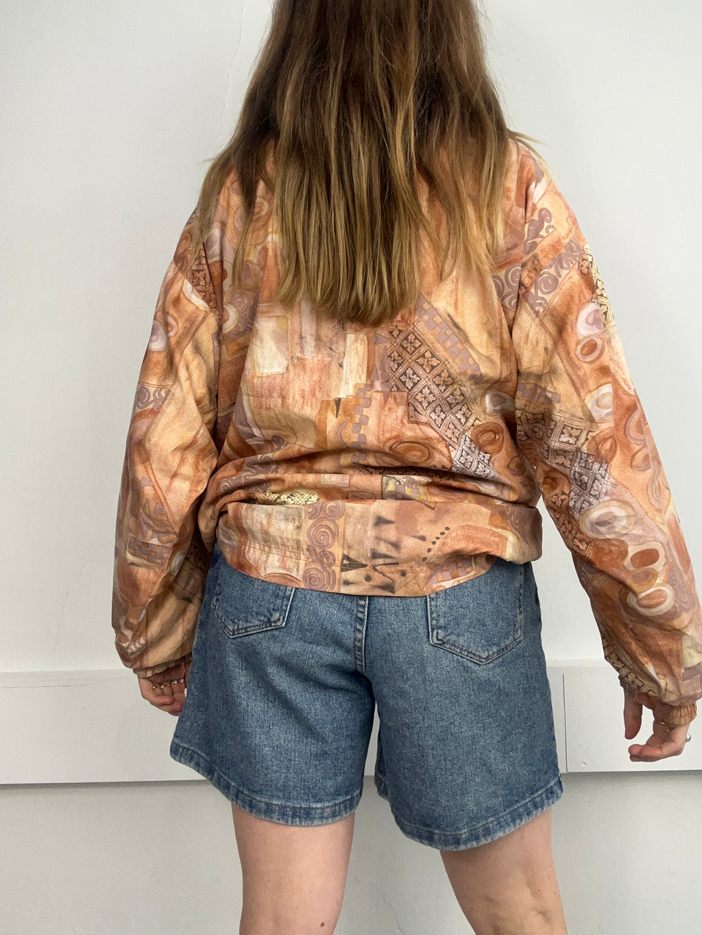 Peach 80's Bomber Jacket Size M