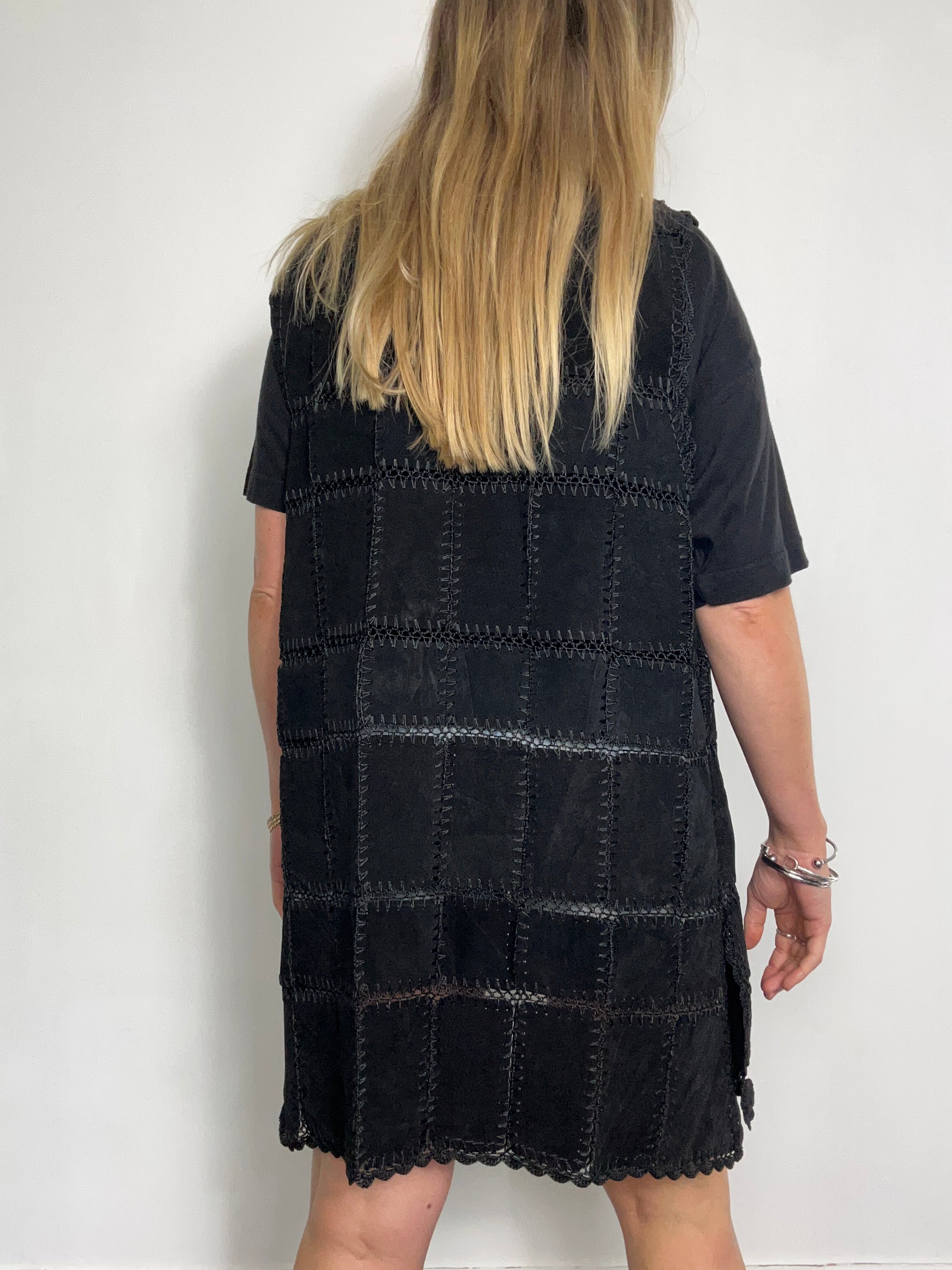 Suede Patchwork Waistcoat Size 12