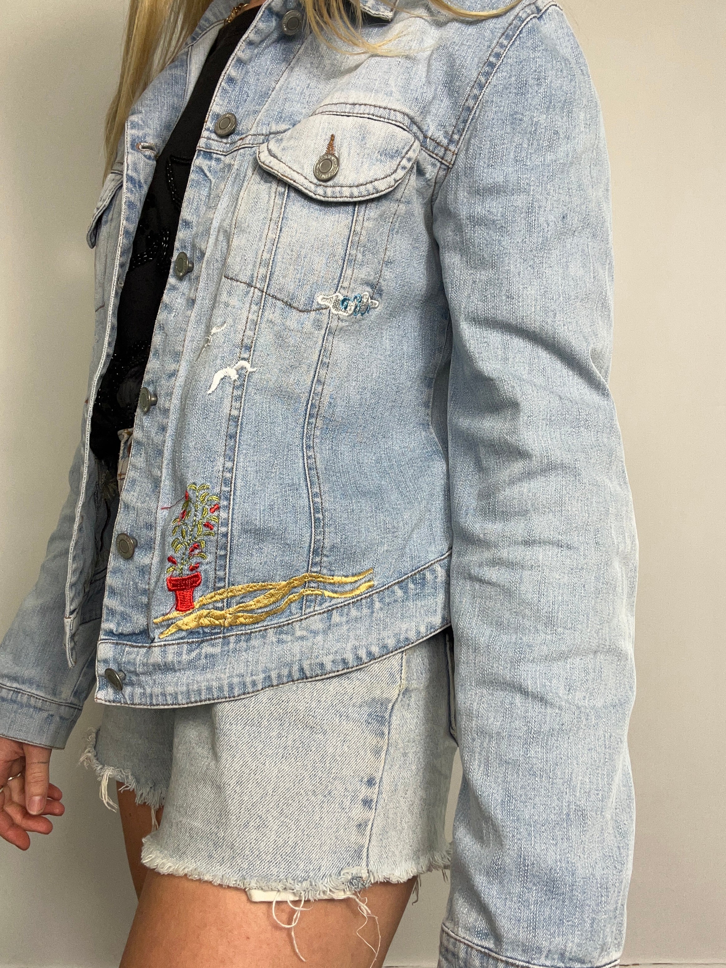 Emboidered Demin Jackat Size 10