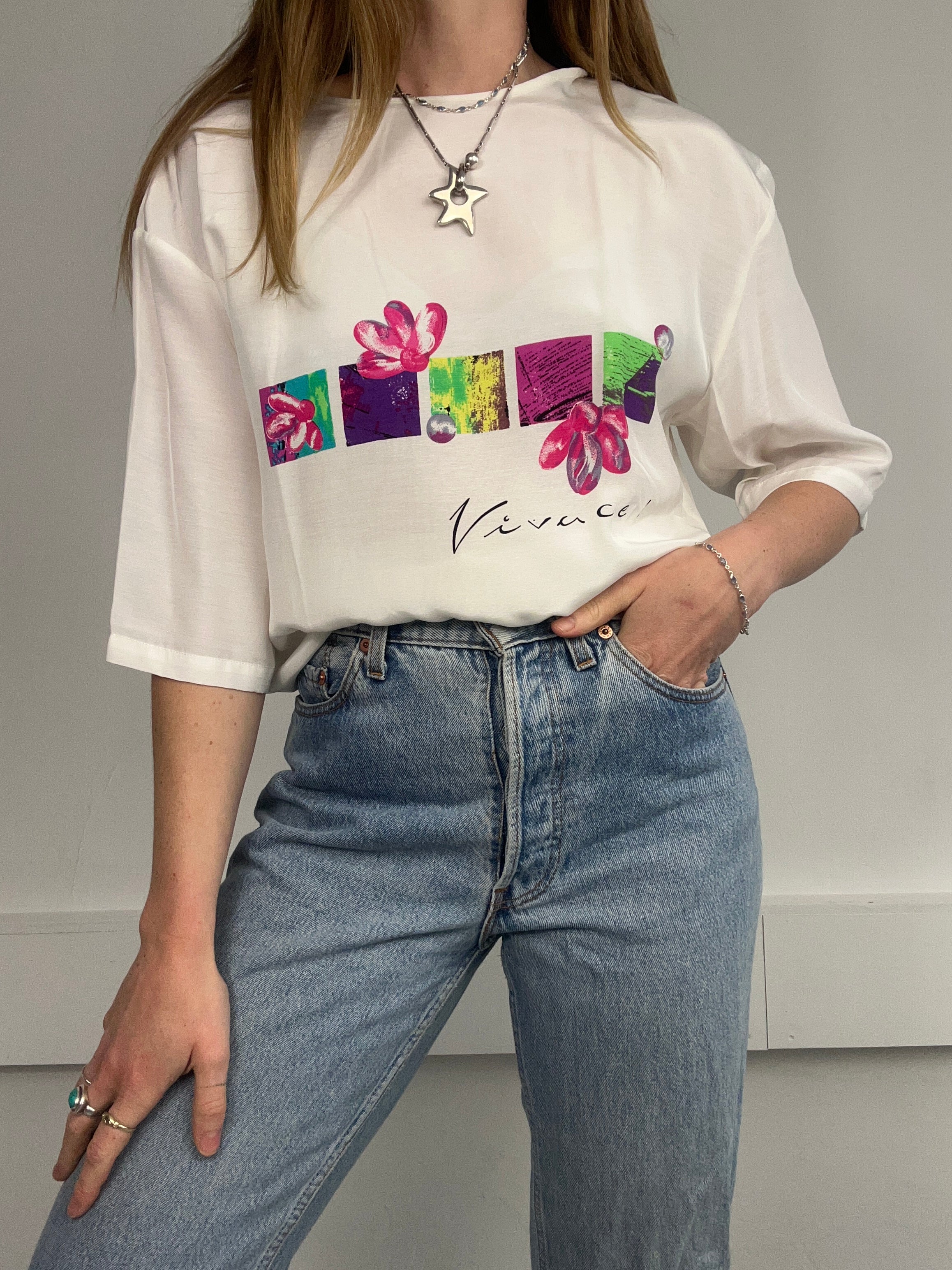 Silk 80's T Shirt Size M