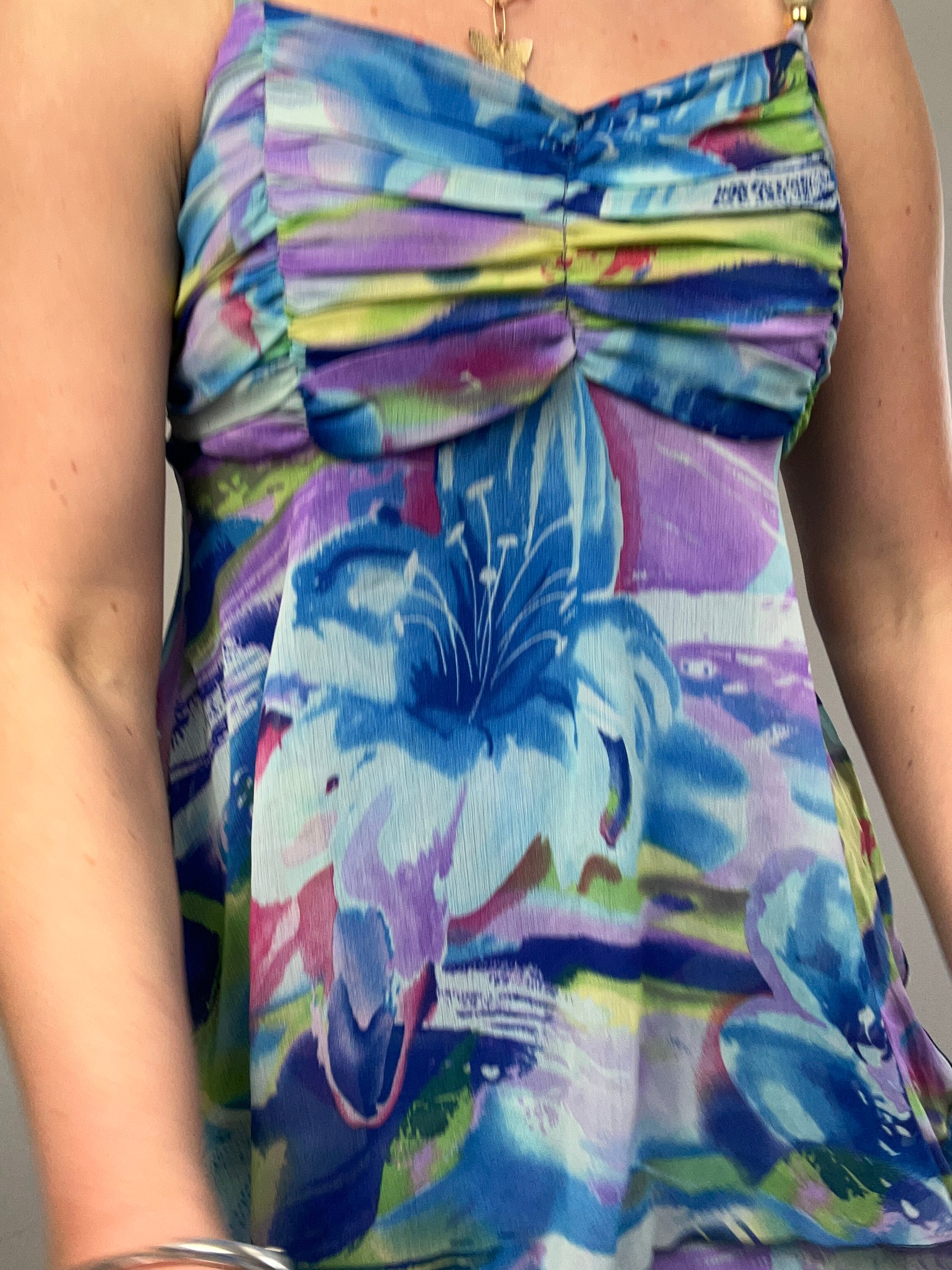 Chiffon Ruffle Mini Dress Size 10