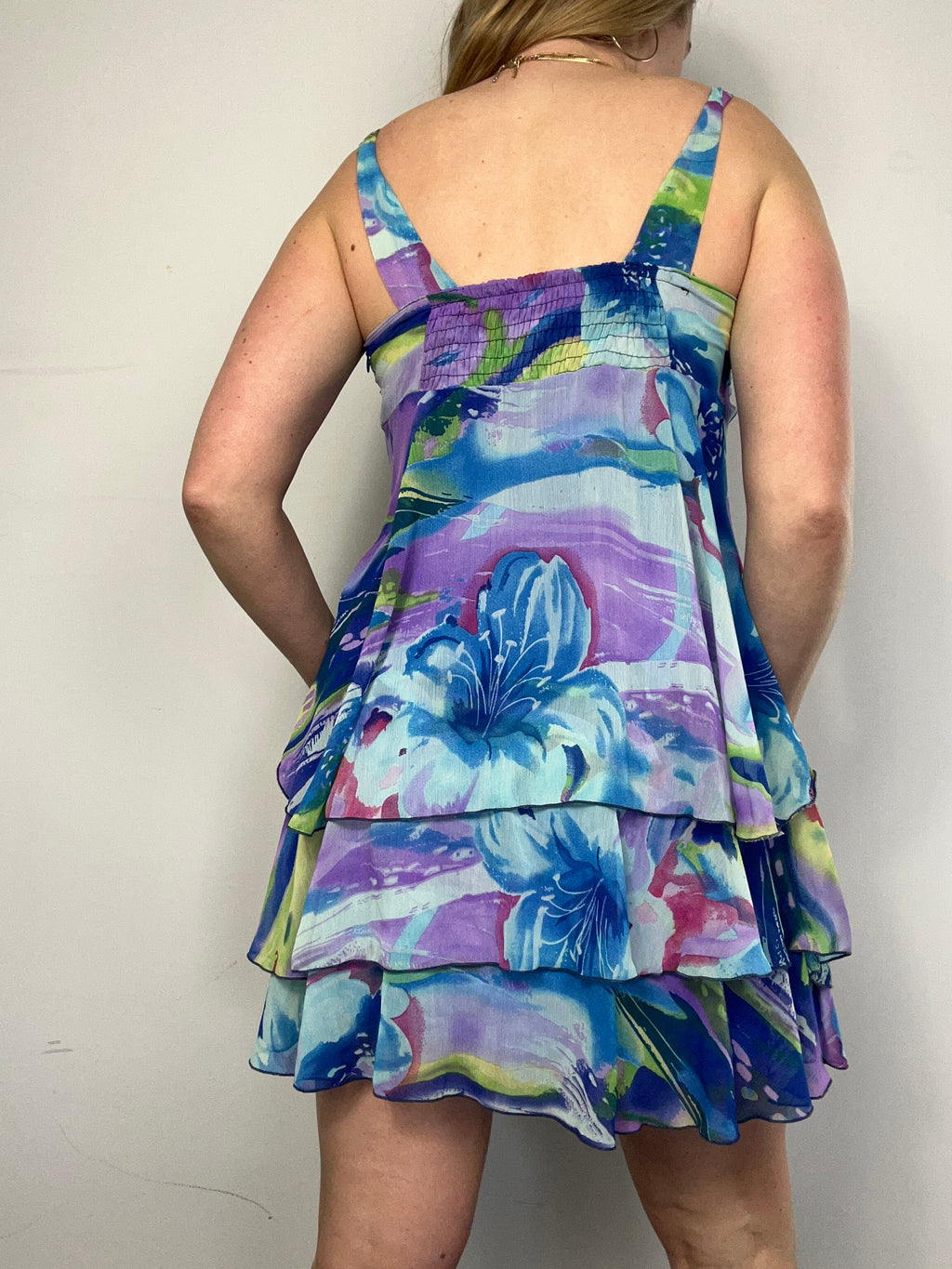 Chiffon Ruffle Mini Dress Size 10