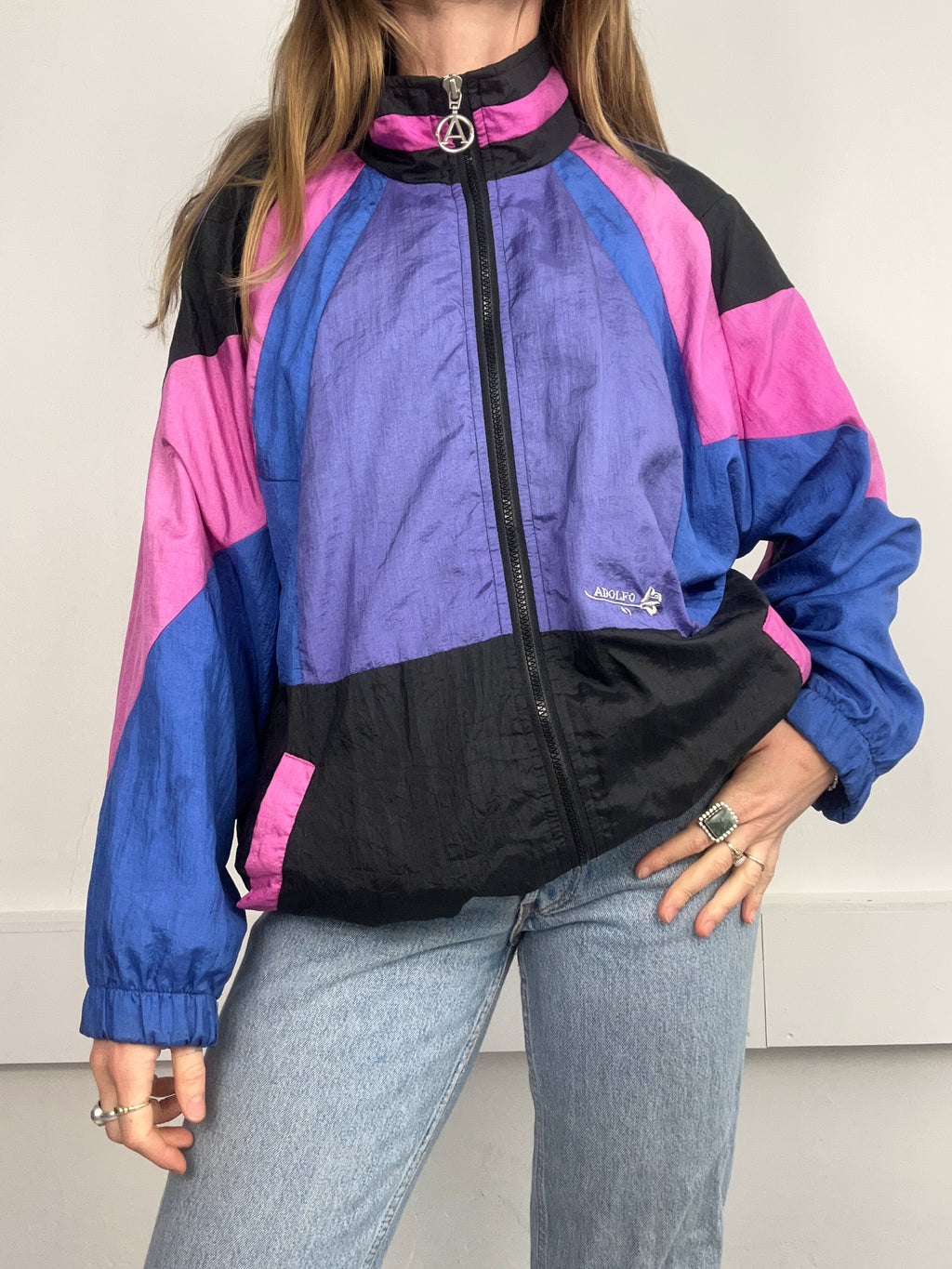Purple And Pink Shell Jacket Size L