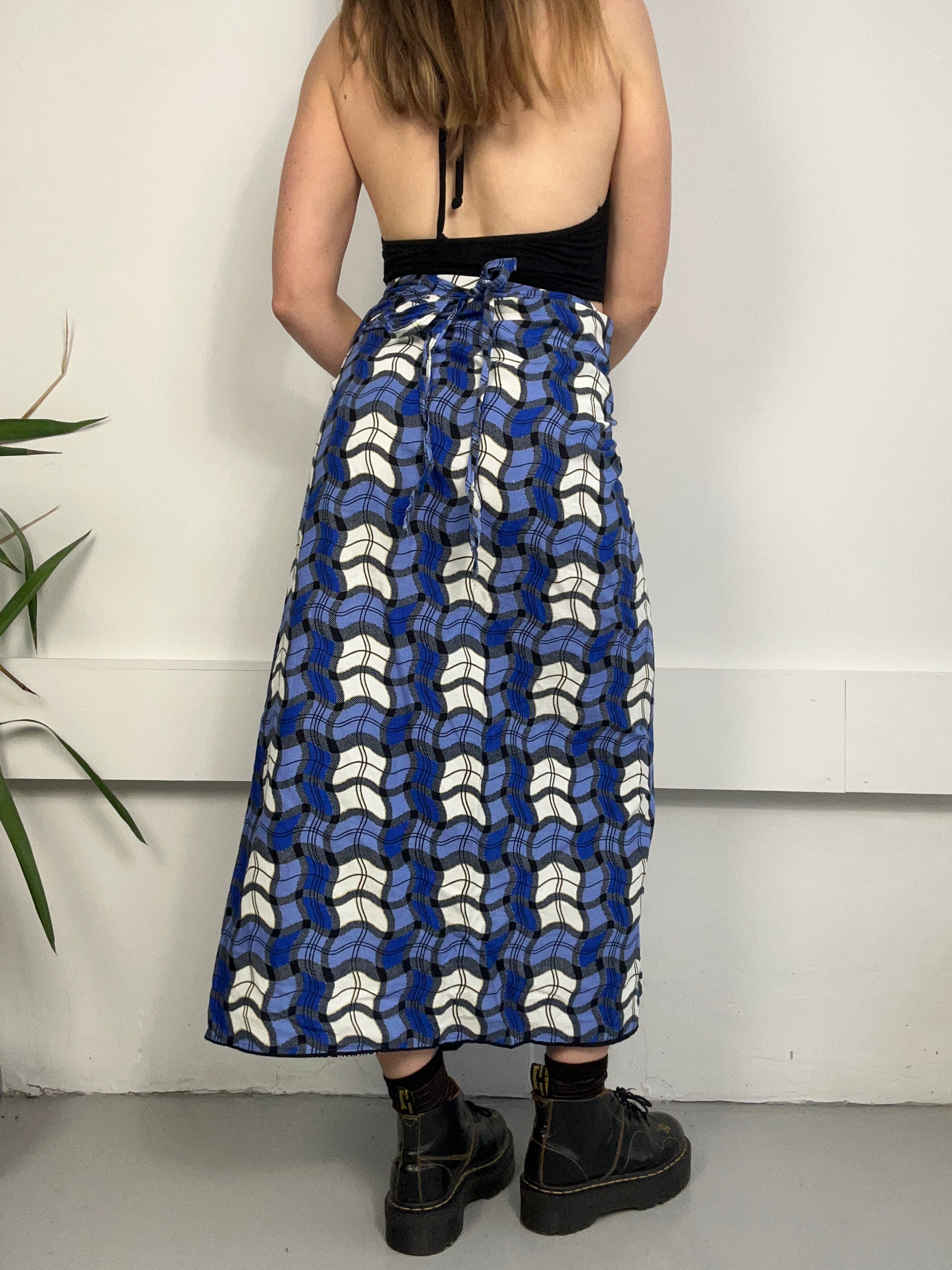 Tartan print Wrap Skirt Size 6/8/10/12