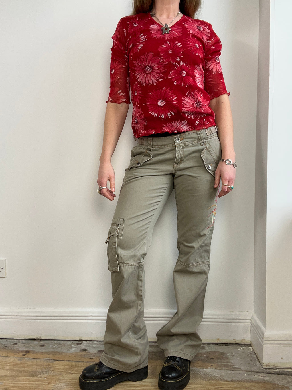 Dragon Print Cargo pants Size 10