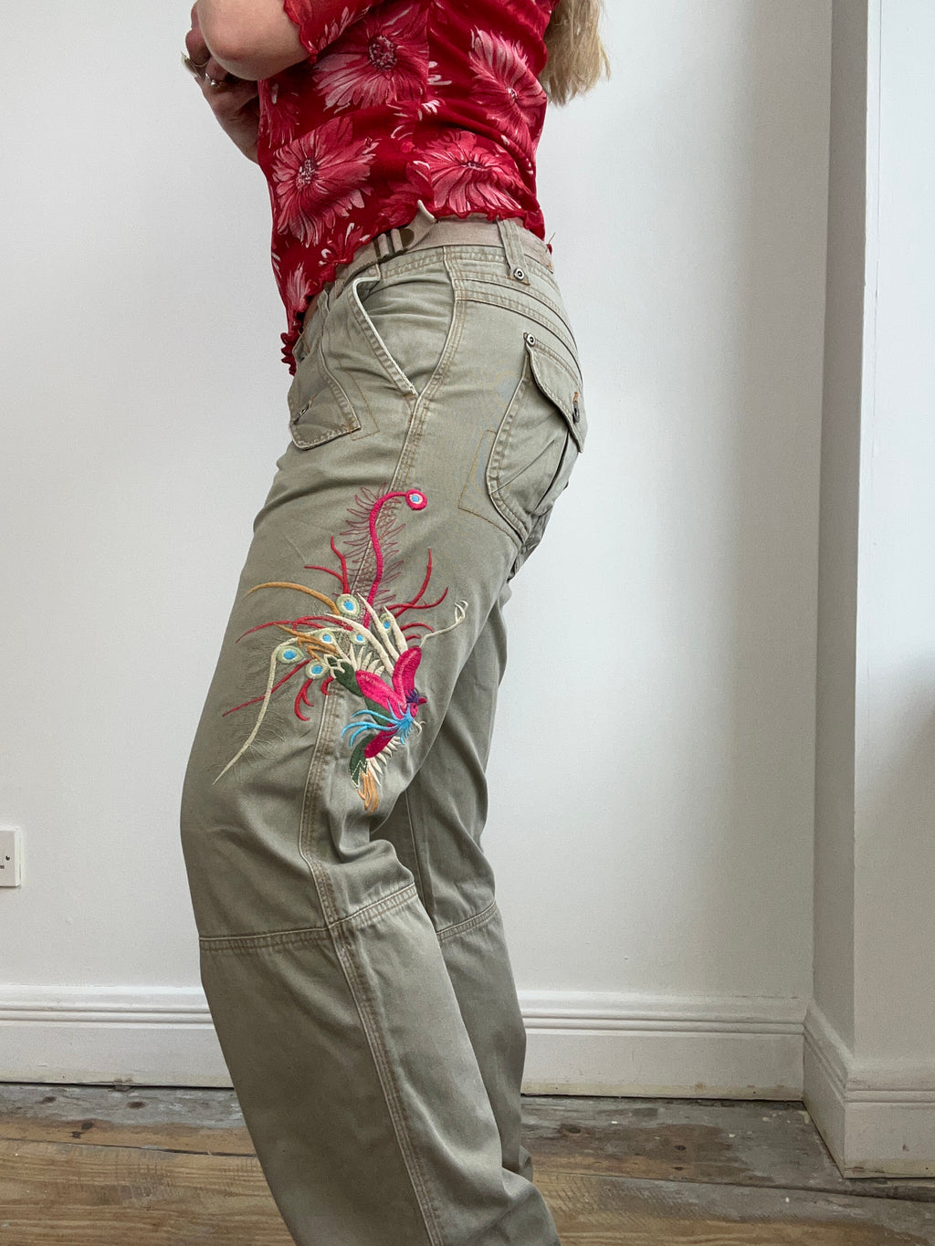 Dragon Print Cargo pants Size 10