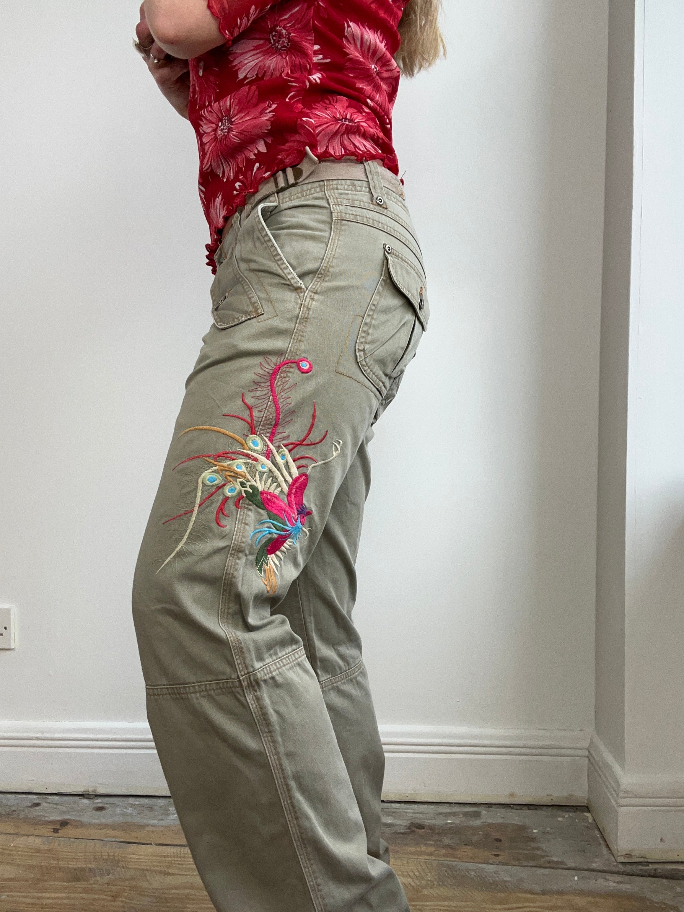 Dragon Print Cargo pants Size 10