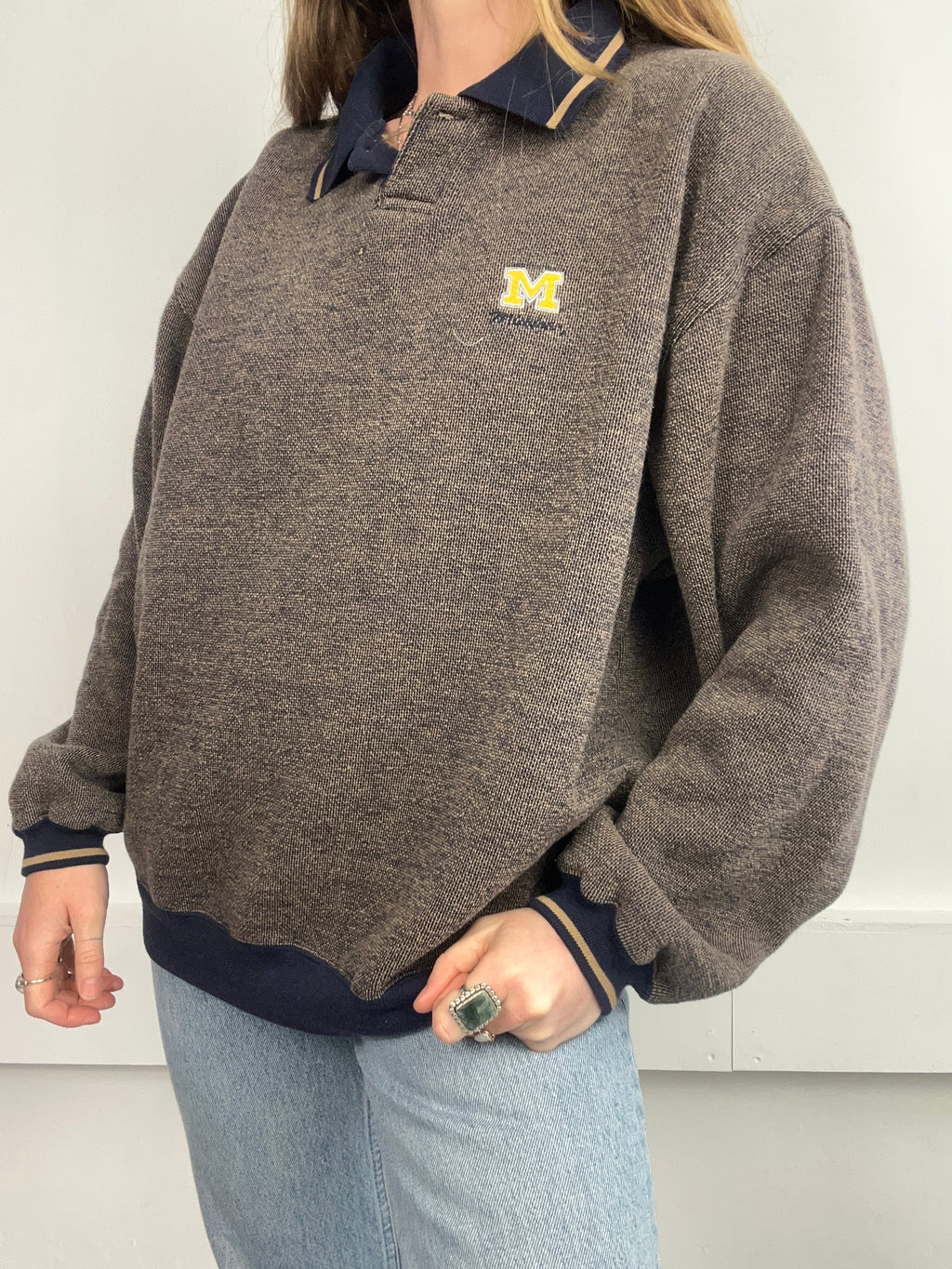 Michigan Polo Sweater Size M