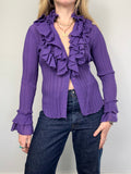 Purple Chiffon Shirt Size 10/12