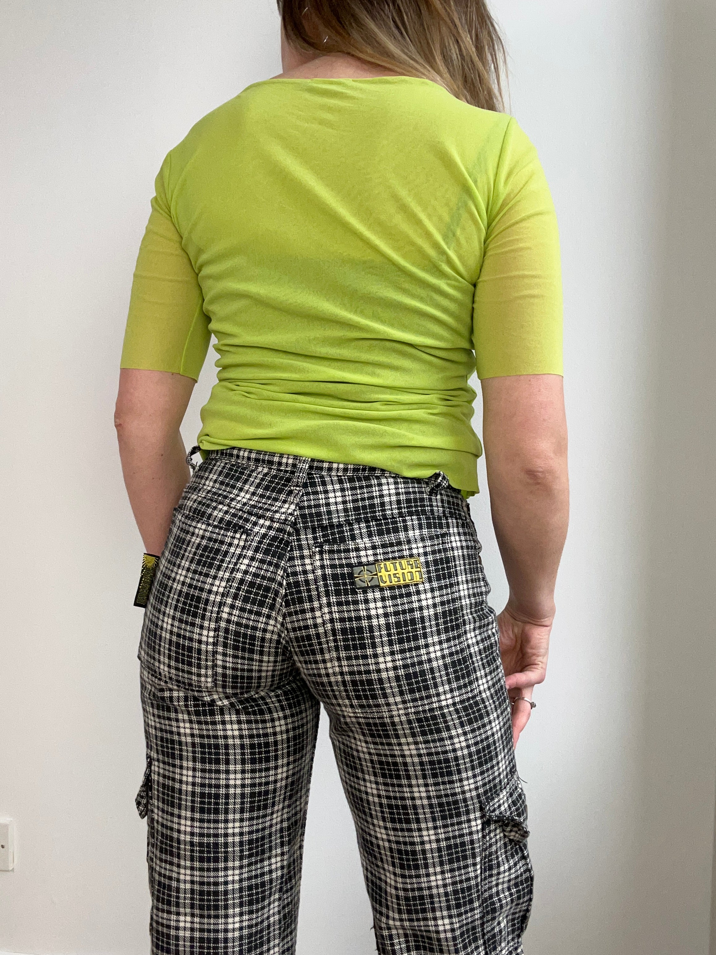 Lime Green 90's Mesh Top Size 10/12