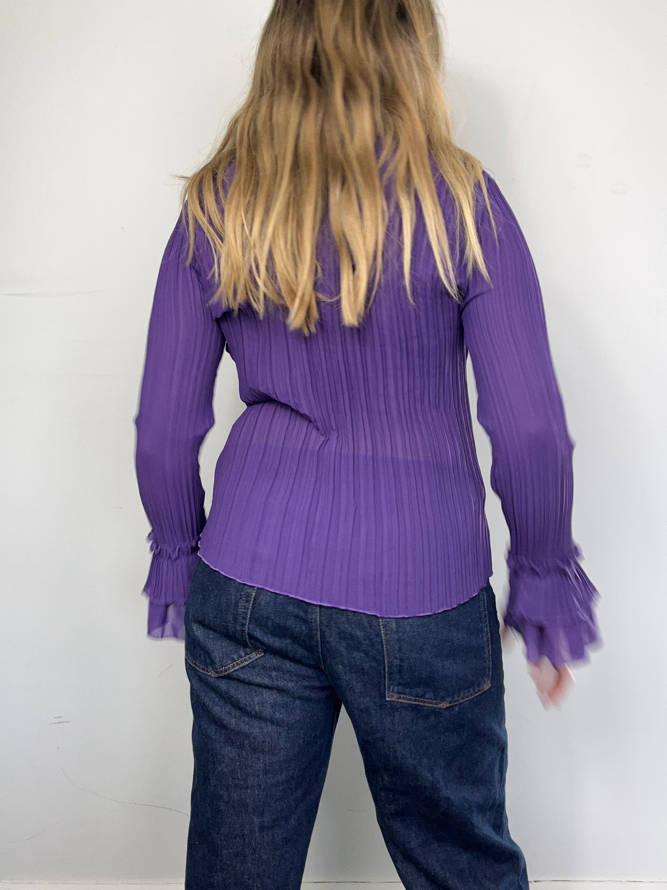Purple Chiffon Shirt Size 10/12