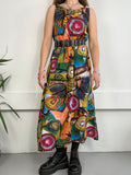 90's Printed maxi Dress Size 12